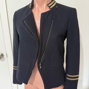 H&M Blue and Gold Military-Inspired Blazer